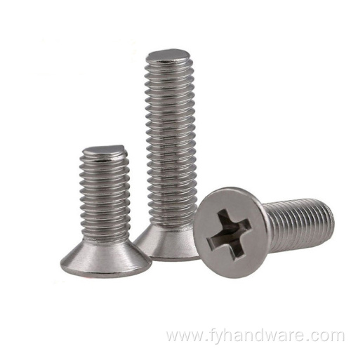 Titanium countersunk head cross machine screw